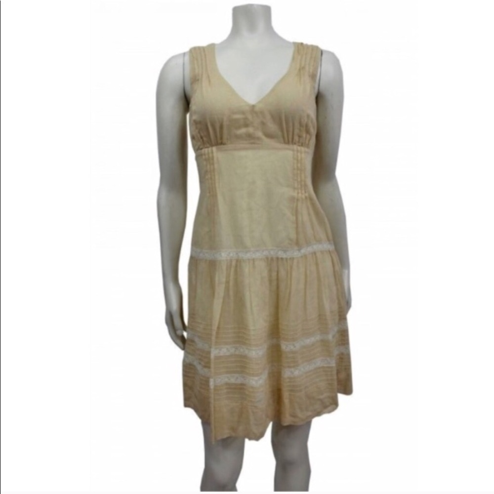 Pins and Needles Pin-Tuck lace Cotton Dress